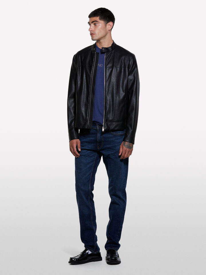 Blue Style 74 slim fit jeans - men's slim fit jeans - Dark Blue | Sisley image number 1